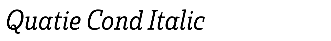 Quatie Cond Italic